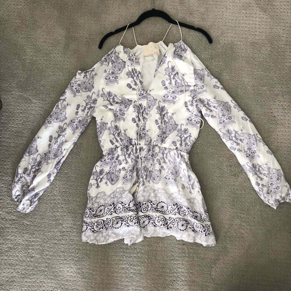 The Jetset Diaries purple and white romper - Picture 2 of 3